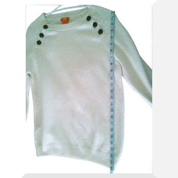 White Joe Fresh Sweater, Women's, Medium, Button Detailing - Picture 7 of 10